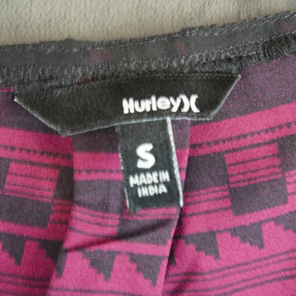 Hurley Black and Dark Pink Sheer Top Size‎ Small - Picture 10 of 11